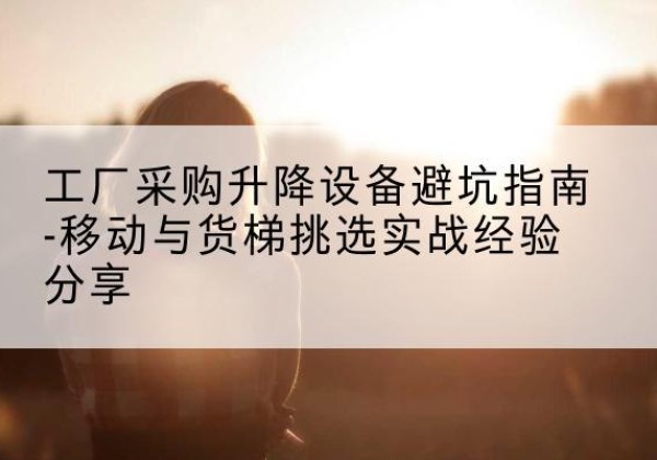 宜州移动式升降机怎么选-工厂采购升降设备避坑指南-移动与货梯挑选实战经验分享